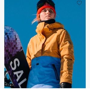 NWT Yellow and Blue Billabong Ski Jacket size L